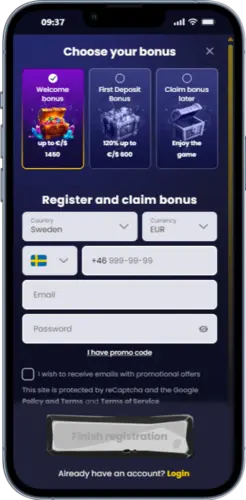 Registrering på svenskt casino